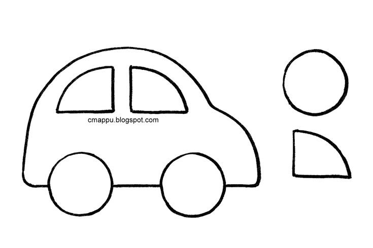 Аппликация машина для малышей