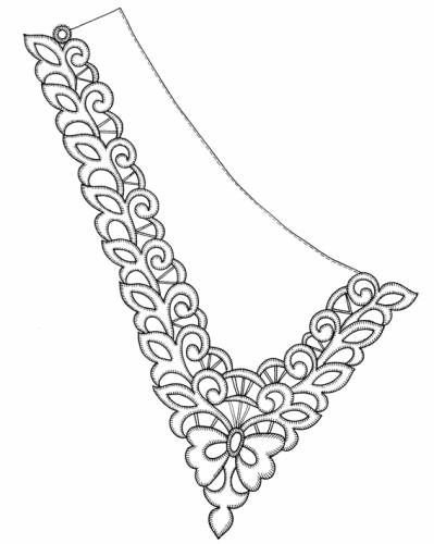 Воротничок, манжеты Ришелье