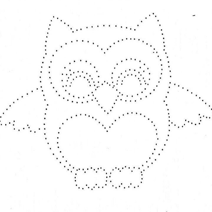 Сова трафарет