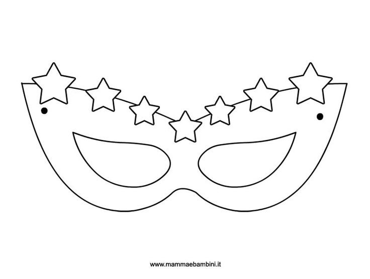 Трафарет маски для карнавала