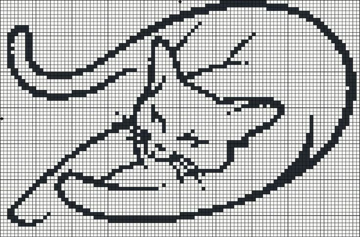 Схемы для вышивания крестиком кошки