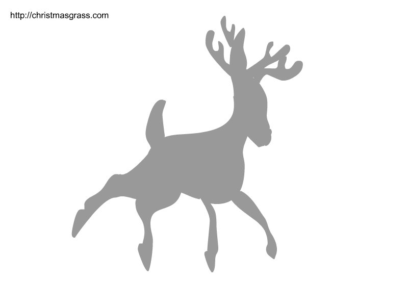 Новогодний олень трафарет