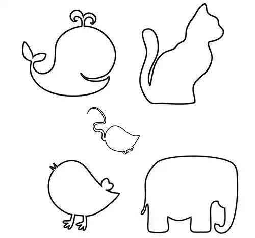 Шаблоны животных для рисования