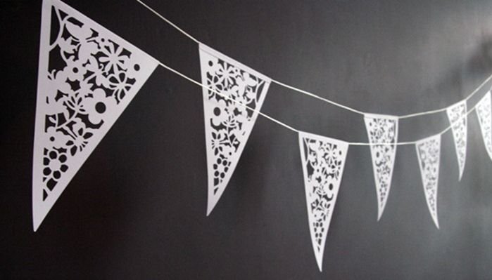 Флажки на окна новогодние