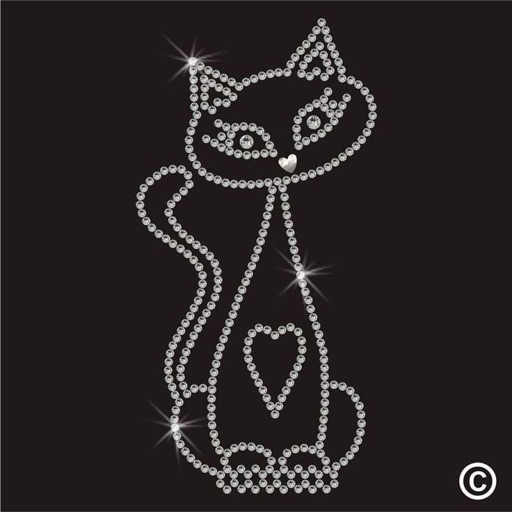 Кошка из страз