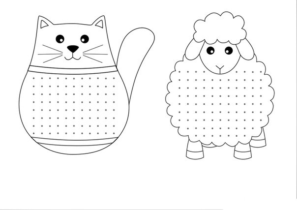 Шаблоны для вышивки на картоне для детей простые