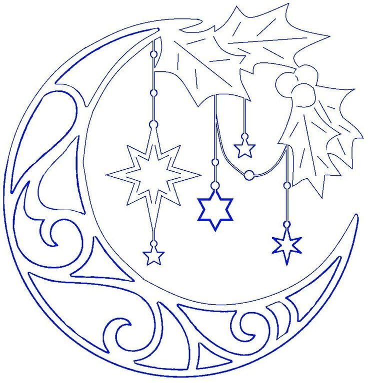 Трафареты на окна новогодние