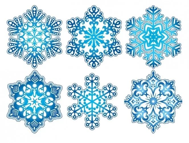 Цветные снежинки для украшения