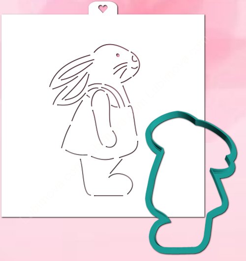 Трафарет пасхального зайца