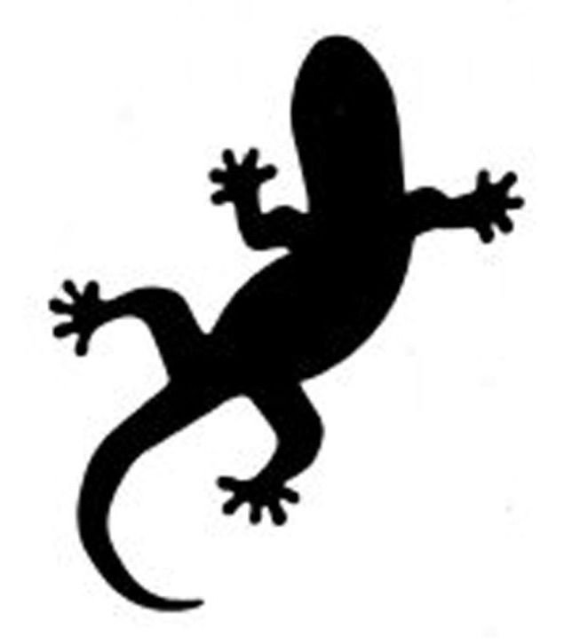 Трафарет ящерицы для вырезания