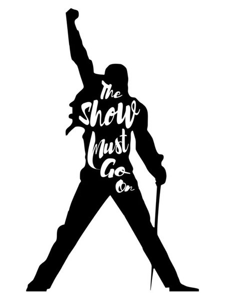 Силуэт Фредди Меркьюри