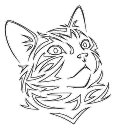 Трафарет кошки для вырезания