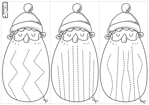 Вырезалки борода Деда Мороза