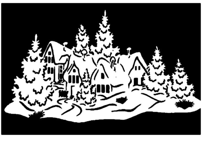 Композиции из трафаретов на окна