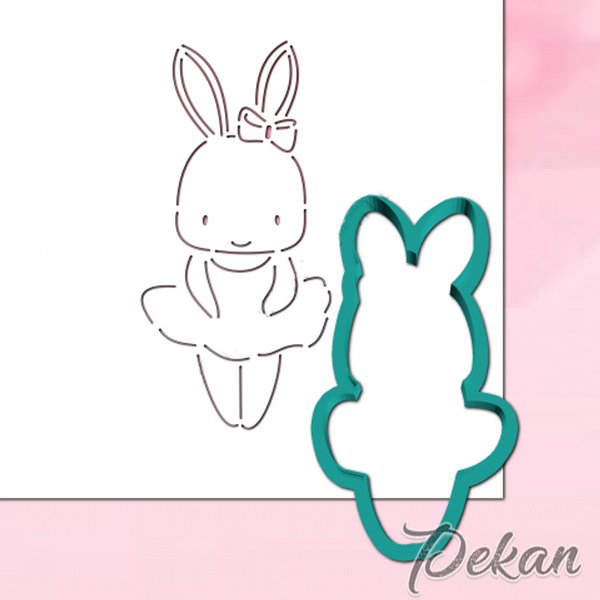 Трафарет кролика для пряника