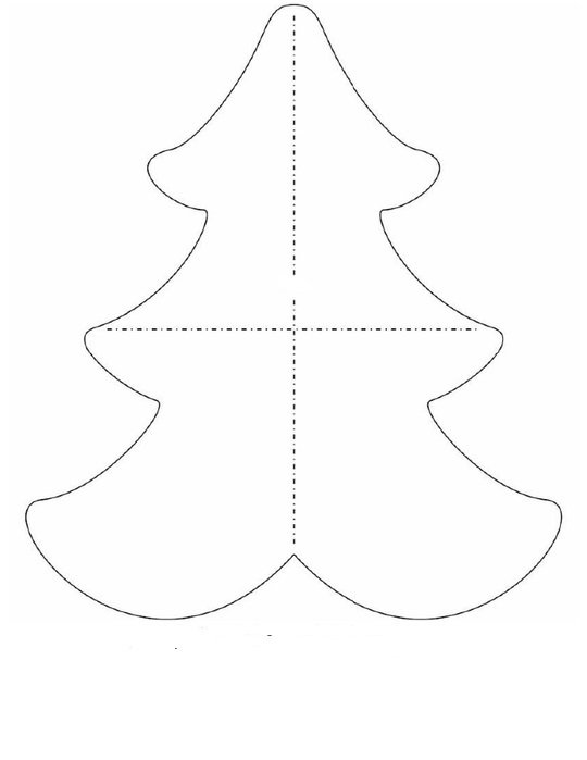 Выкройка елки из ткани
