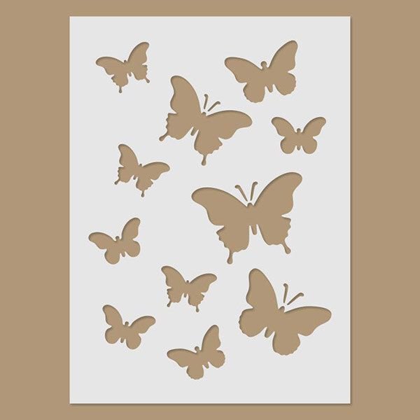 Трафарет бабочки для покраски стен