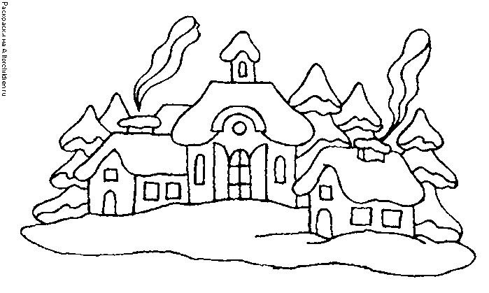 Домик трафарет