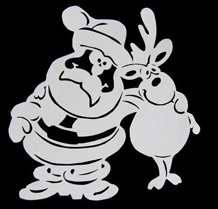 Трафаретные украшения на окна