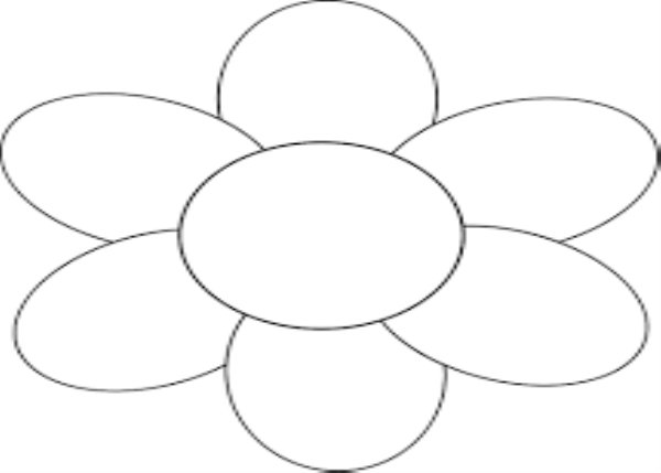 Шесть лепестков цветок