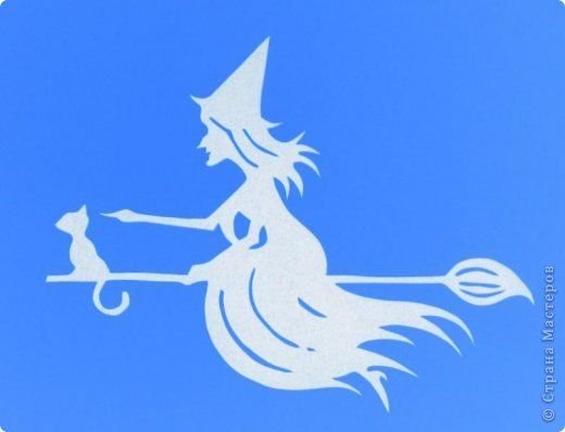 Шаблоны на окна баба Яга