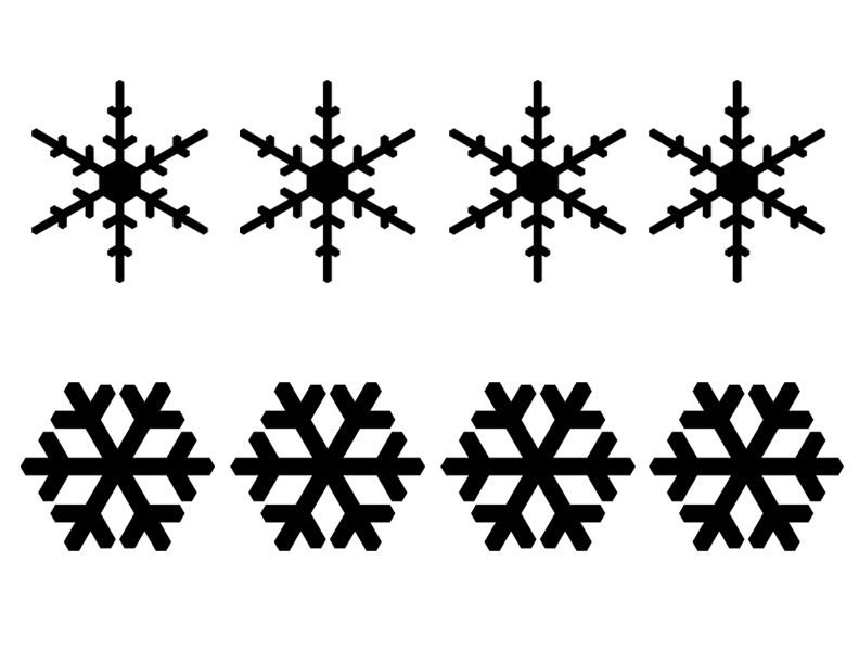 Трафарет «снежинки»