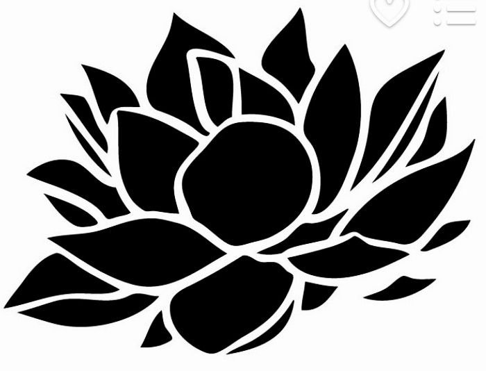 Силуэты цветов