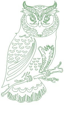 Сова трафарет