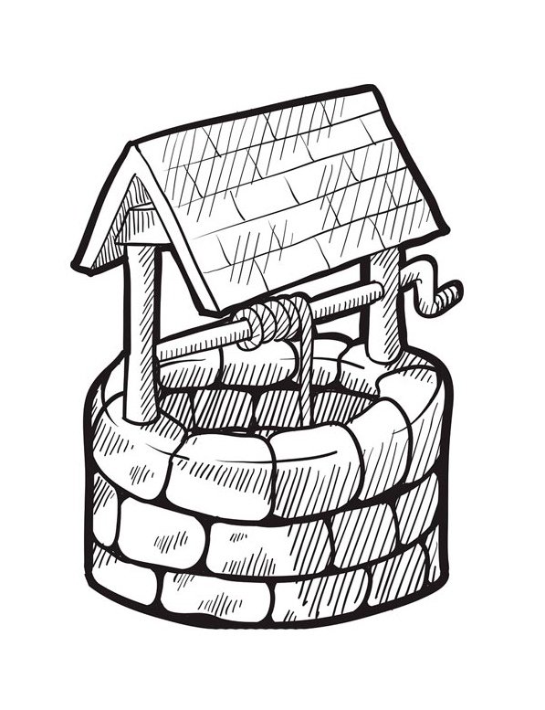 Колодец рисунок