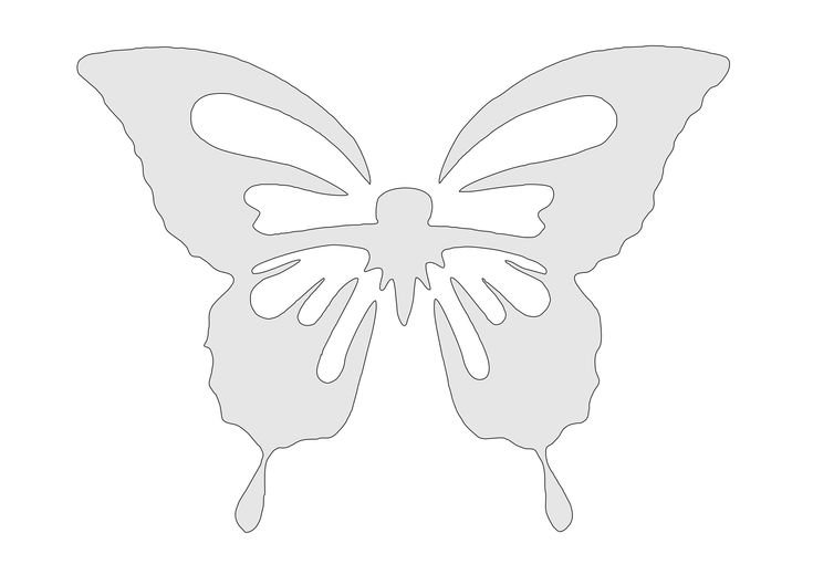 Бабочка шаблон для вырезания