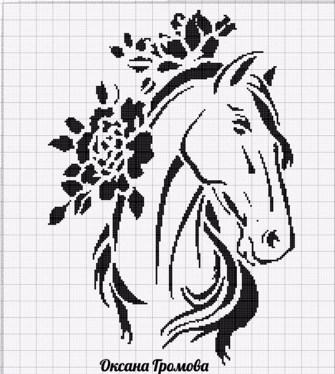 Эскиз лошади для выжигания