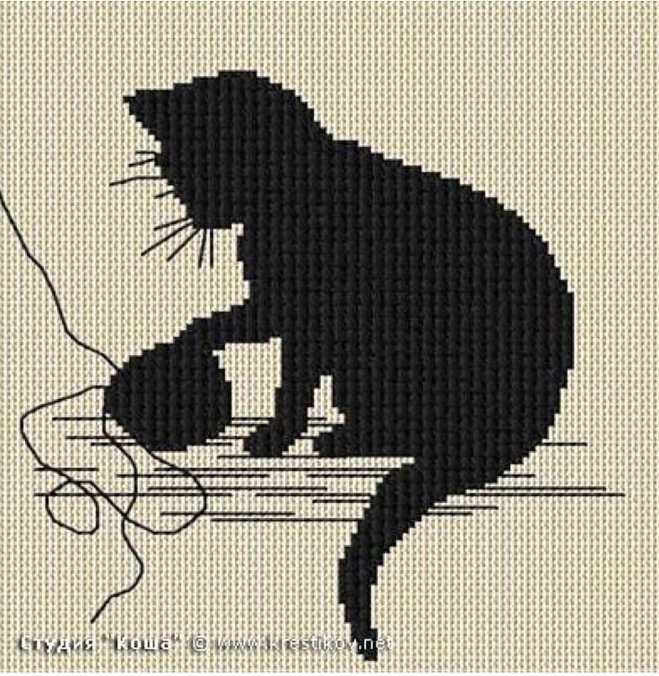 Вышивка серыми нитками