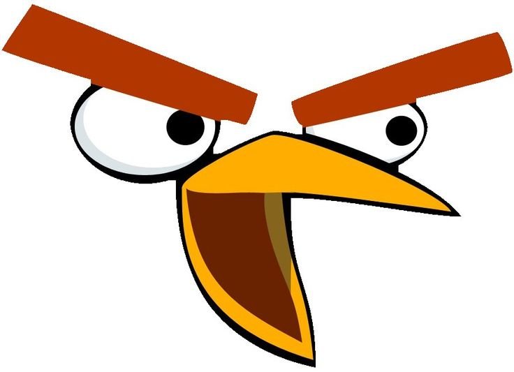 Птица с открытым клювом рисунок