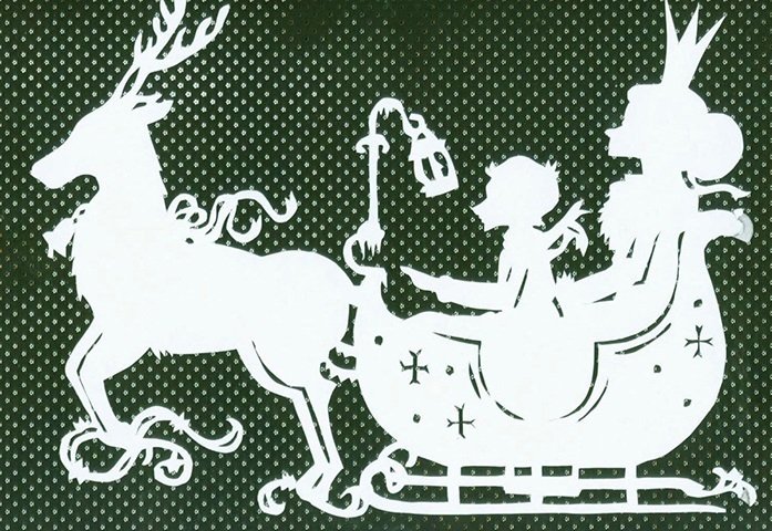 Вытынанки на окна новогодние