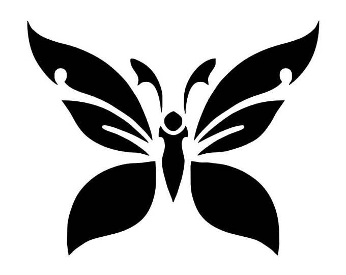 Трафарет бабочки для покраски стен