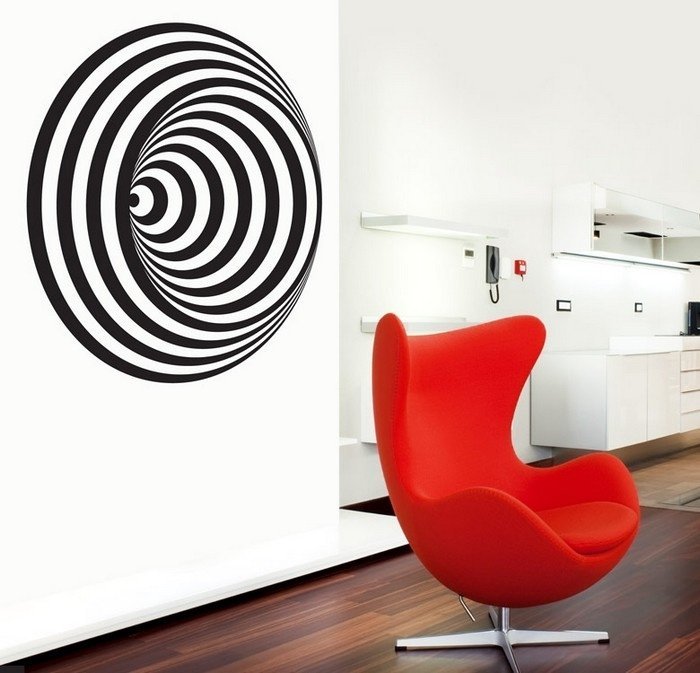 Геометрический узор на стене