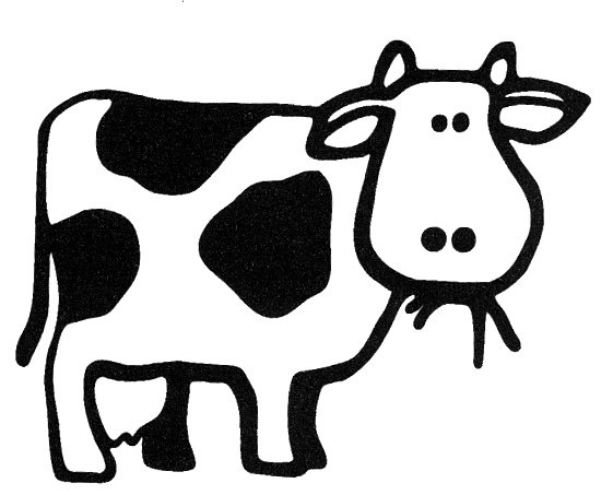 Корова контур