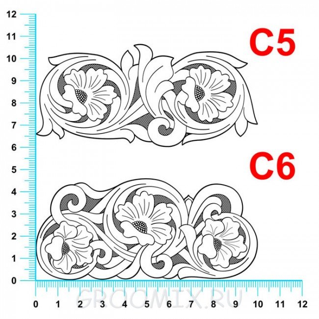 Рисунки в стиле Шеридан для тиснения на коже