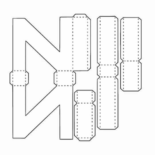 Объемные буквы схема