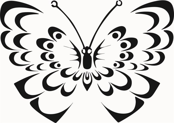 Трафарет бабочки для покраски стен