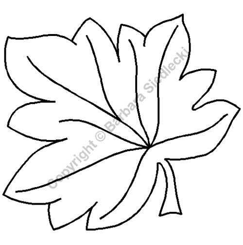 Лист георгина трафарет