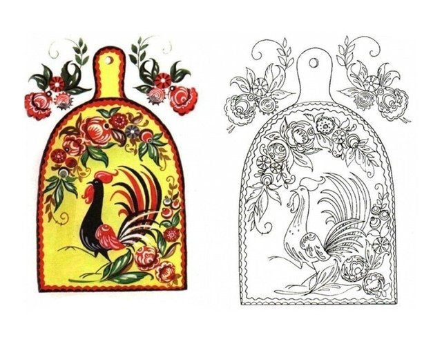 роспись деревянных досок