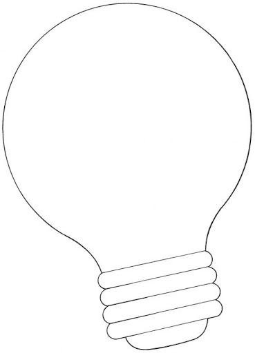 Лампочка раскраска для детей