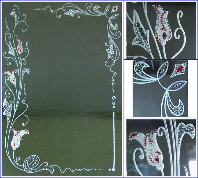 Трафарет для декора зеркала