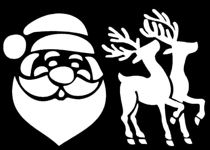 Дед Мороз трафарет