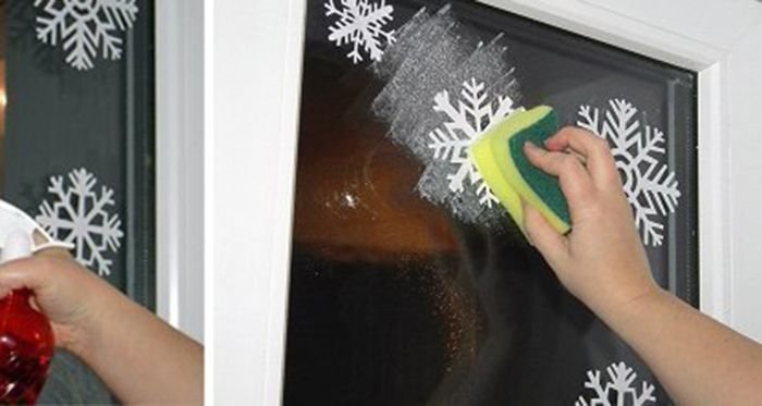 Рисование зубной пастой на окнах