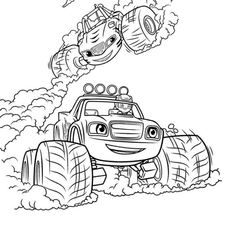 Разукрашка машинки Вспыш