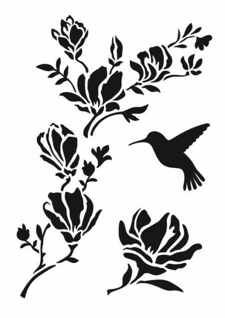 Трафареты птиц для декора
