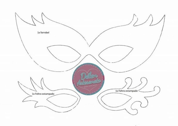 Выкройка маскарадной маски