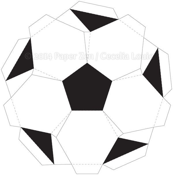 Футбольный мяч развертка для склеивания